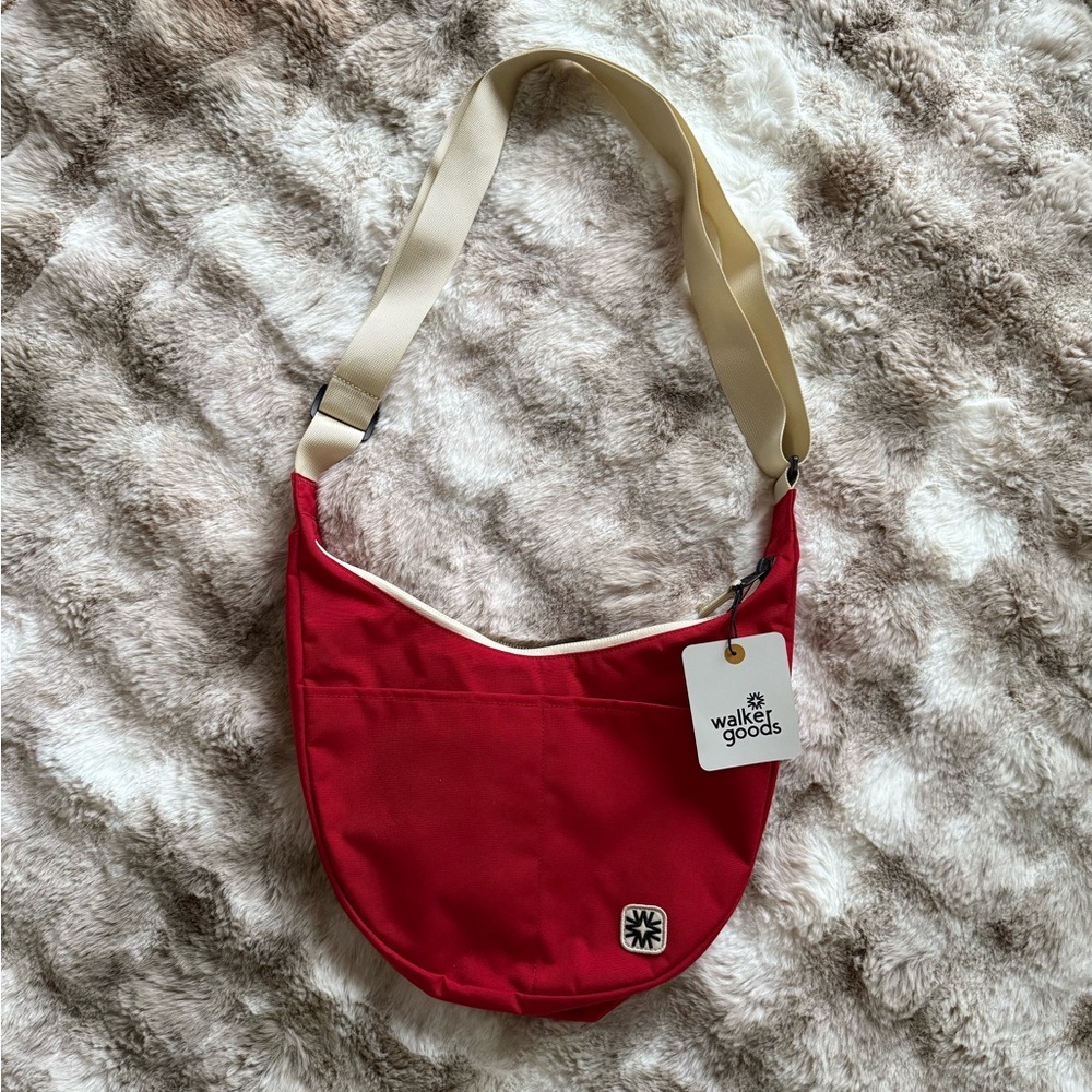 Walker Goods Bay Bag Red Crossbody NWT